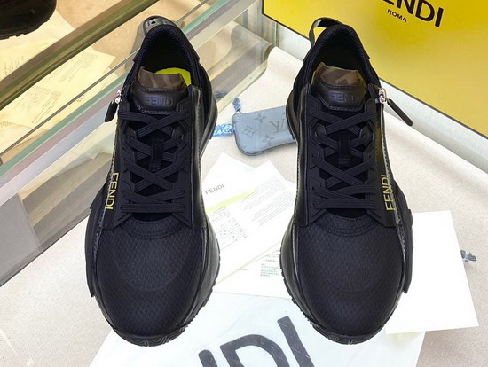 Fendi Flow Black Nylon Low Tops Replica