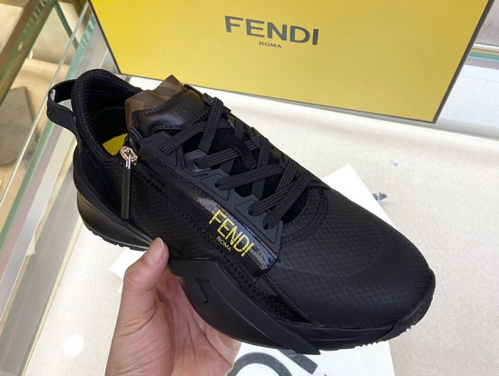 Fendi Flow Black Nylon Low Tops Replica