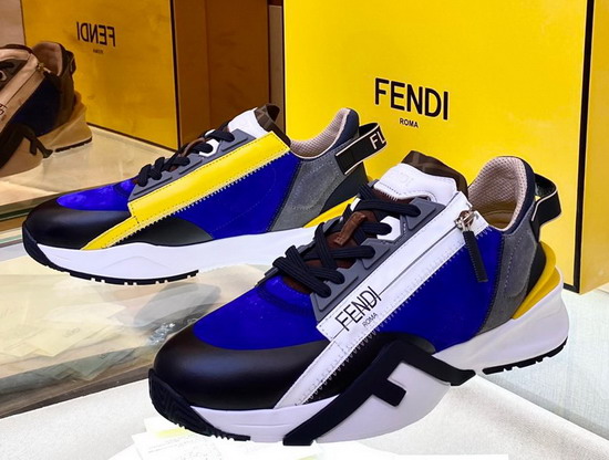 Fendi Flow Blue Suede Low Tops Replica