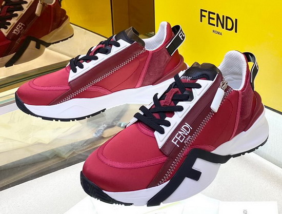 Fendi Flow Red Nylon Low Tops Replica