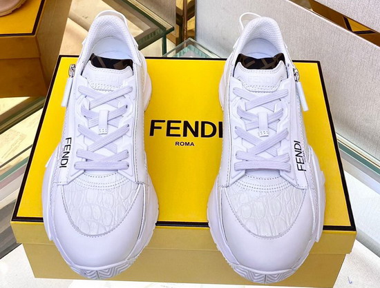 Fendi Flow White Caiman Low Tops Replica