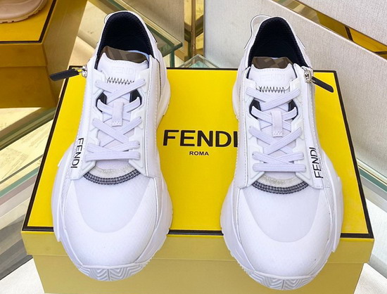 Fendi Flow White Nylon Low Tops Replica