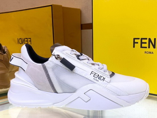 Fendi Flow White Nylon Low Tops Replica