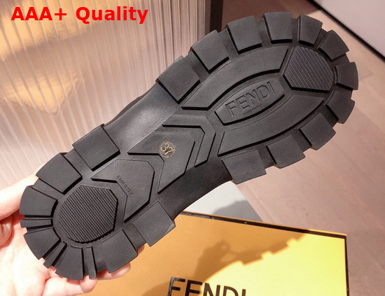 Fendi Force Sandals Black Tech Mesh and Leather Sandals Black and White Replica