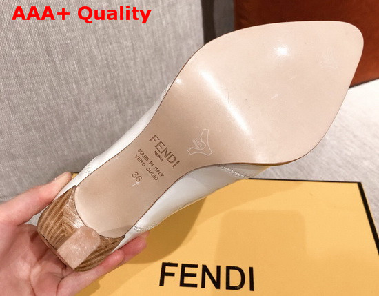 Fendi Glossy White Neoprene Ankle Boots Replica