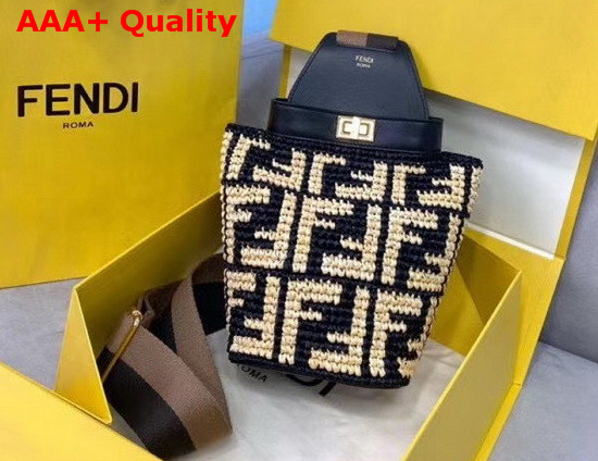 Fendi Guitar Bag Black Raffia Mini Bag Replica