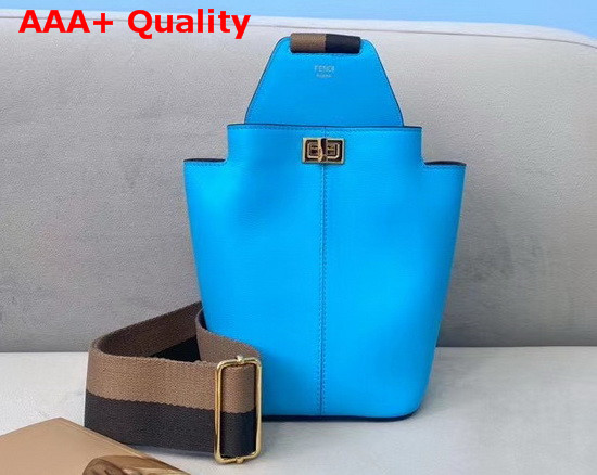 Fendi Guitar Bag in Light Blue Leather Replica