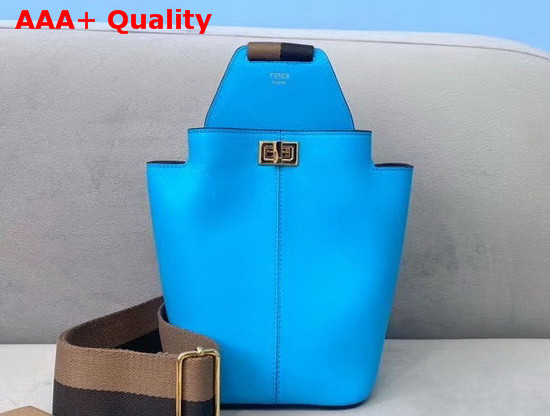 Fendi Guitar Bag in Light Blue Leather Replica