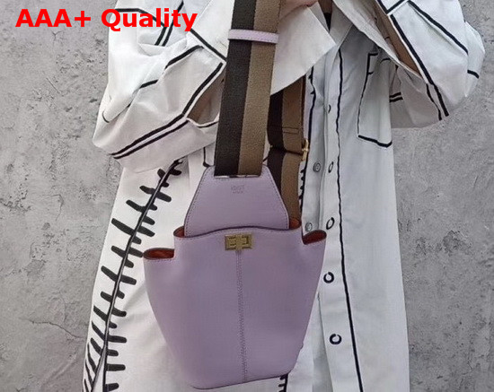 Fendi Guitar Bag in Lilac Leather Replica