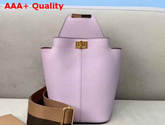 Fendi Guitar Bag in Lilac Leather Replica