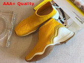 Fendi High Tech Yellow Jacquard Sneakers Replica