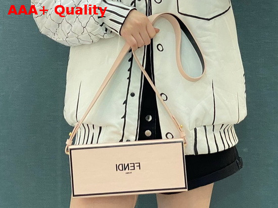 Fendi Horizontal Box Pink Leather Bag Replica