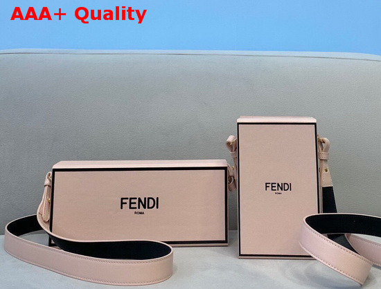 Fendi Horizontal Box Pink Leather Bag Replica