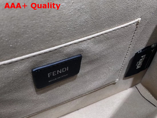 Fendi Kan I Bag in White with Threading and Small Bows Replica