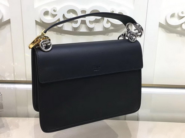 Fendi Kan I F Black Leather Bag For Sale