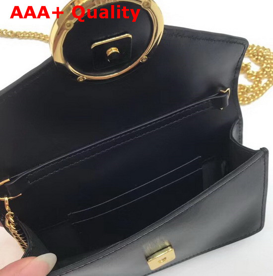 Fendi Kan I F Black Leather Belt Bag with FF Pattern On The Flap Replica