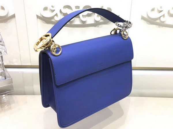 Fendi Kan I F Blue Leather Bag For Sale