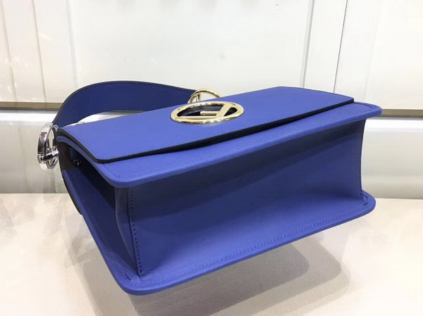 Fendi Kan I F Blue Leather Bag For Sale