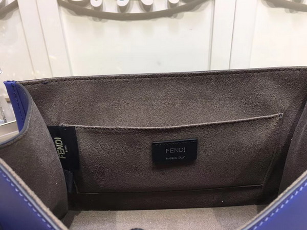 Fendi Kan I F Blue Leather Bag For Sale