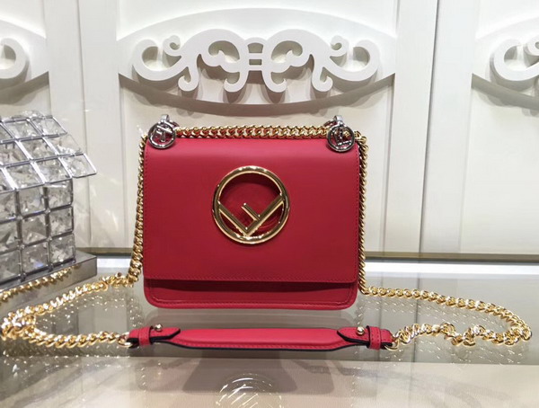 Fendi Kan I F Small Red Leather For Sale