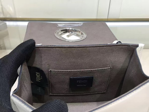 Fendi Kan I F Small White Leather For Sale