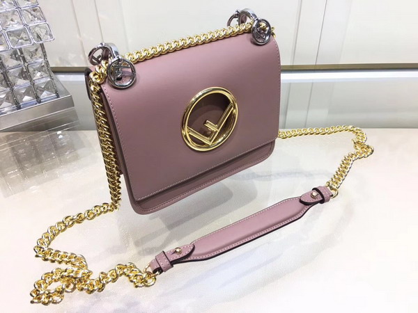 Fendi Kan I F Small in Pink Leather For Sale