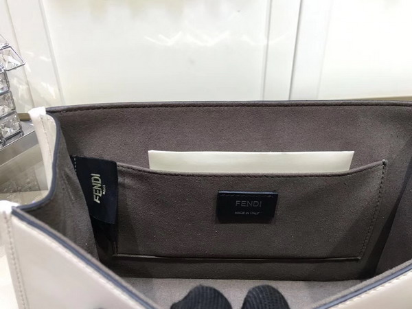 Fendi Kan I F White Leather Bag For Sale