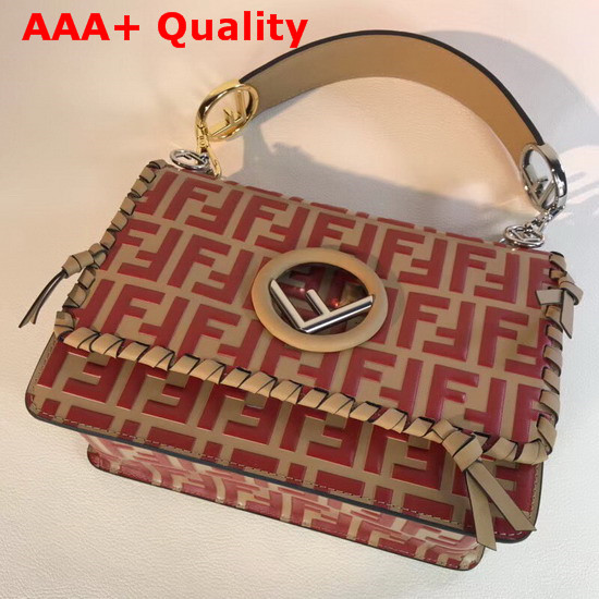 Fendi Kan I Logo Bag Medium Beige Replica