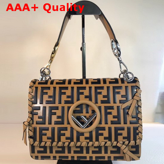 Fendi Kan I Logo Bag Medium Brown Replica