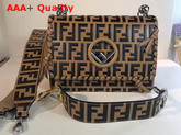 Fendi Kan I Logo Bag Medium Brown Replica