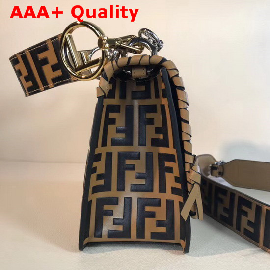 Fendi Kan I Logo Bag Medium Brown Replica