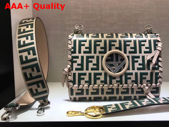 Fendi Kan I Logo Bag Medium Pink Replica