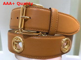 Fendi Kan I Logo Belt in Brown Calf Leather Replica