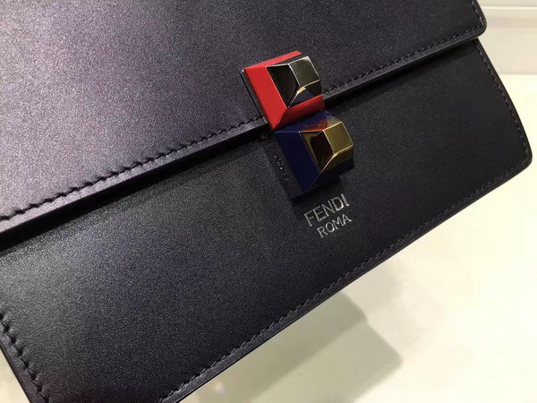 Fendi Kan I Small Mini Bag in Black Leather For Sale