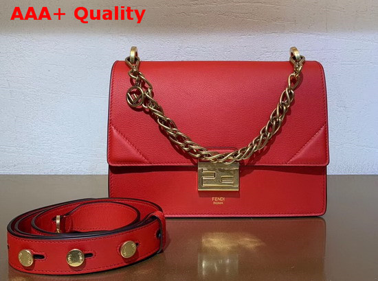 Fendi Kan U Bag in Red Calfskin Replica