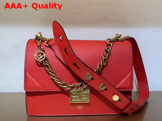 Fendi Kan U Bag in Red Calfskin Replica