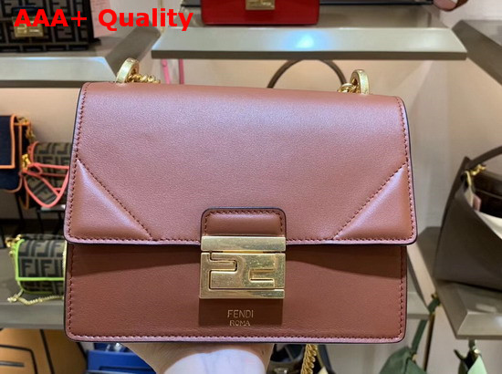 Fendi Kan U Bag in Rust Red Calfskin Replica