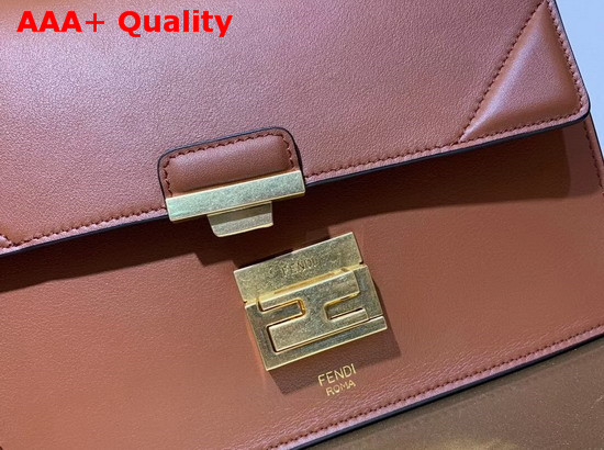 Fendi Kan U Bag in Rust Red Calfskin Replica