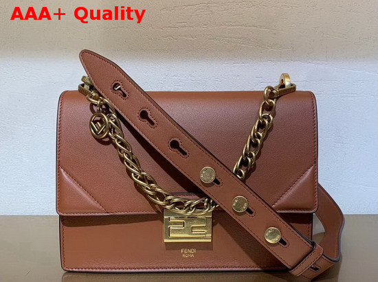 Fendi Kan U Bag in Rust Red Calfskin Replica