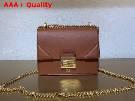 Fendi Kan U Small Bag Rust Red Calfskin Replica