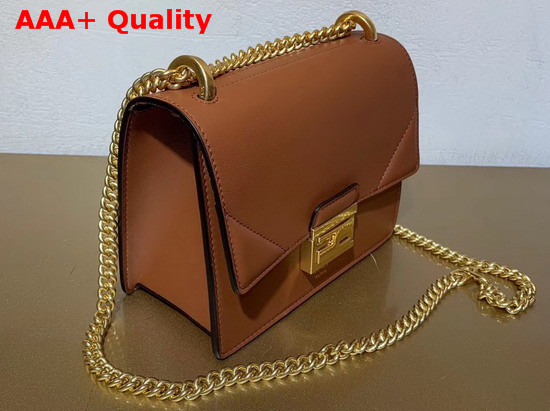 Fendi Kan U Small Bag Rust Red Calfskin Replica