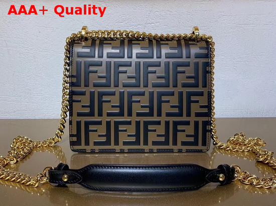 Fendi Kan U Small Bag in Calfskin with Contrasting Printed Embossed FF Pattern Replica