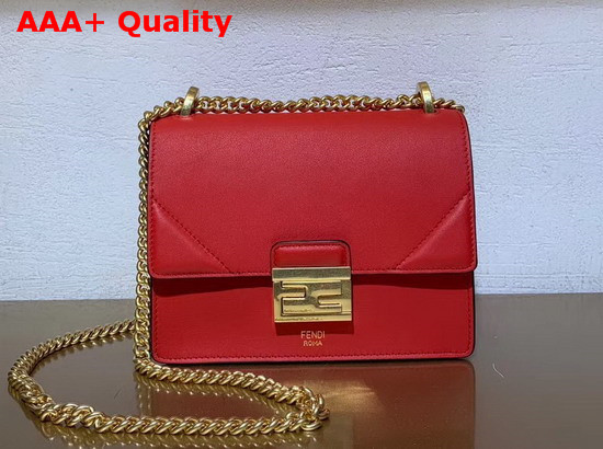 Fendi Kan U Small Bag in Red Calfskin Replica