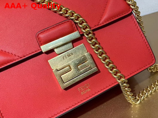 Fendi Kan U Small Bag in Red Calfskin Replica