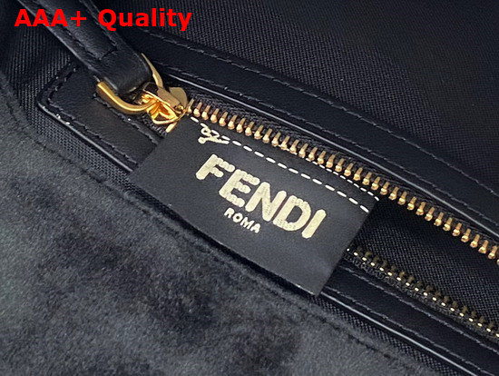 Fendi Large Baguette Bag in Black Velvet Replica