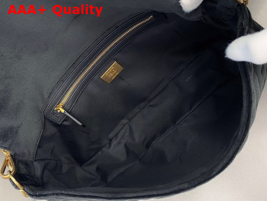 Fendi Large Baguette Bag in Black Velvet Replica