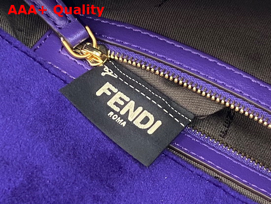 Fendi Large Baguette Bag in Blue Velvet Replica