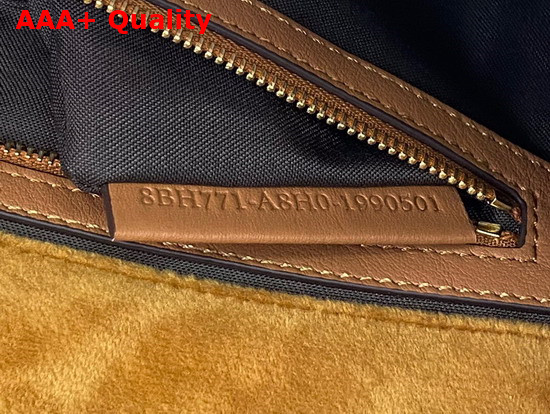 Fendi Large Baguette Bag in Brown Velvet Replica