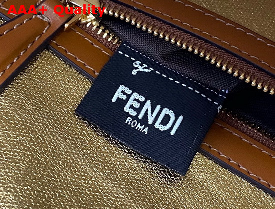 Fendi Large Baguette Bag in Dark Green Denim with Embroidered FF Motif Replica