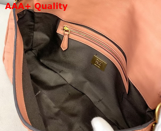 Fendi Large Baguette Bag in Dusty Pink Soft Nappa Leather Replica